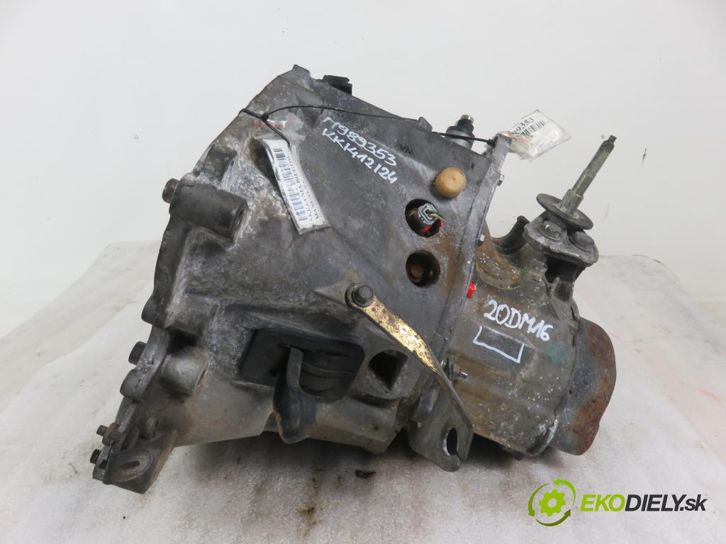 PEUGEOT 206 CC (2D) CABRIO 2001 100,00 2.0 S16 - RFN (EW10J4) 1997,00 Prevodovka MANUALNA 20DM16