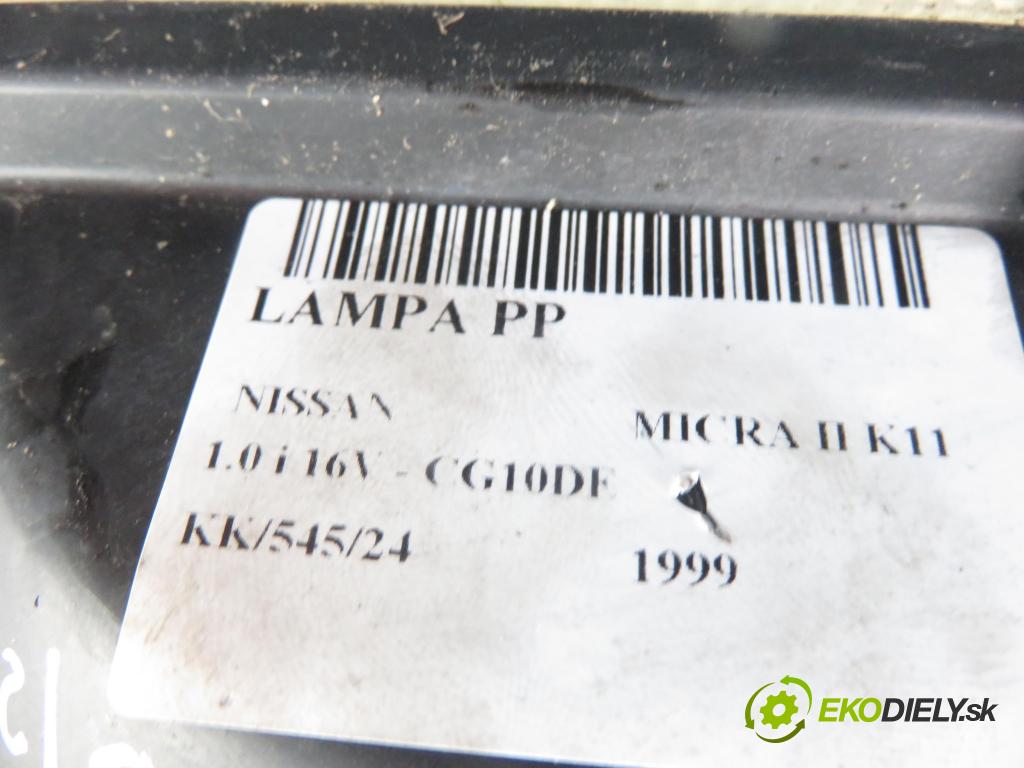 NISSAN MICRA II (K11) HB 1999 40,00 1.0 i 16V - CG10DE 998,00 Svetlo PP 89005079