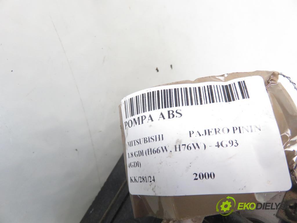 MITSUBISHI PAJERO PININ (H6_W, H7_W) TERENOWY 2000 88,00 1.8 GDI (H66W, H76W) - 4G93 (GDI) 1834,00 Pumpa ABS 844402670 (Pumpy ABS)
