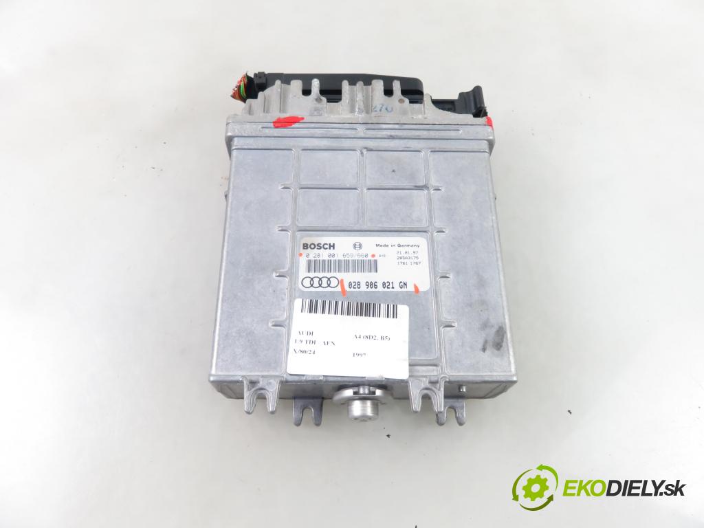 AUDI A4 (8D2, B5) SEDAN 1997 81,00 1.9 TDI 110 - AFN 1896,00 Riadiaca jednotka Motor 0281001659660 ; 028906021GN