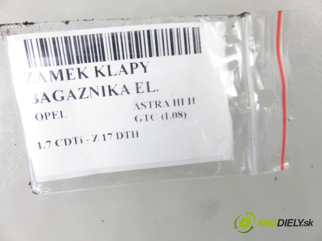 OPEL ASTRA H GTC (L08) HB 2007 74,00 1.7 CDTi - Z 17 DTH 1686,00 zámok dveří kufr EL. 13117285