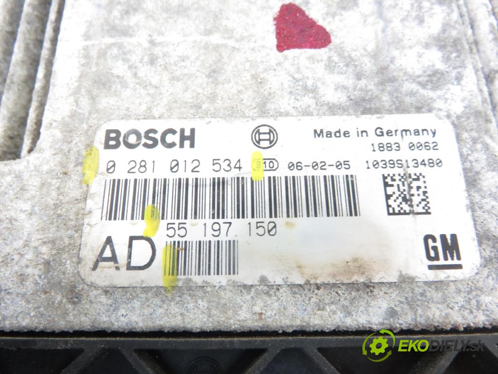 OPEL VECTRA C Kombi (Z02) KOMBI 2006 110,00 1.9 CDTI - Z 19 DTH 1910,00 Riadiaca jednotka Motor 55197150AD ; 0281012534