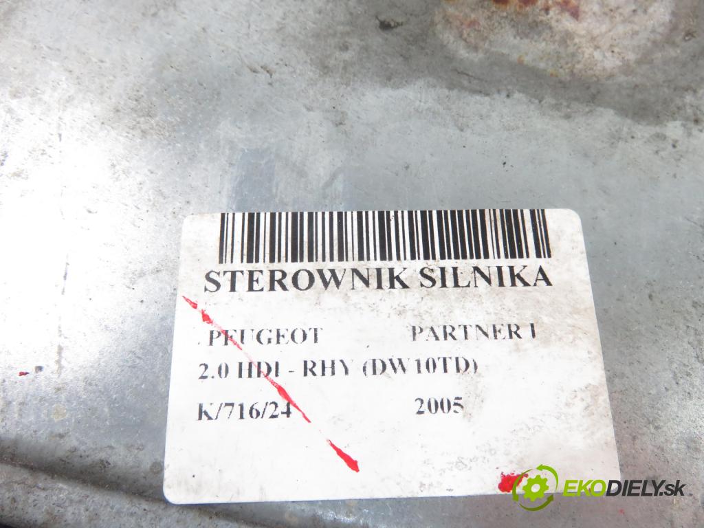 PEUGEOT PARTNER Combispace (5F) KOMBIVAN 2005 66,00 2.0 HDI - RHY (DW10TD) 1997,00 Riadiaca jednotka Motor 5WS40146FT ; SW9657544780 ; HW9647423380