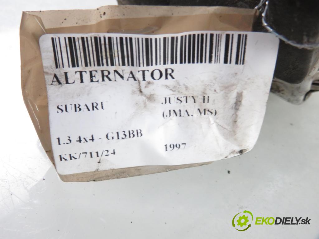 SUBARU JUSTY II (JMA, MS) HB 1997 0,00 1.3 4x4 - G13BB 1298,00 Alternátor  (Alternátory)