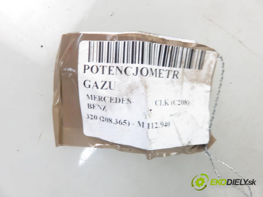 MERCEDES-BENZ CLK (C208) COUPE 1998 160,00 320 (208.365) - M 112.940 3199,00 Potenciometer plynu A0115428717 ; 0205001303 (Pedále)