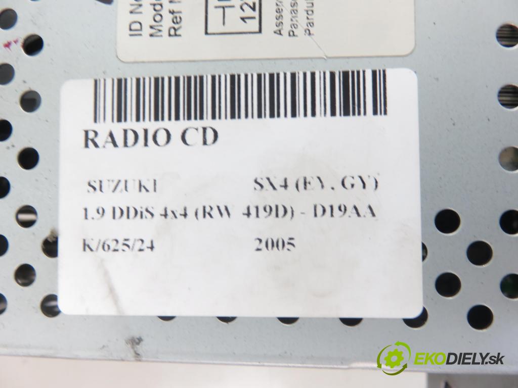 SUZUKI SX4 (EY, GY) HB 2005 88,00 1.9 DDiS 4x4 (RW 419D) - D19AA 1910,00 RADIO CD 3910779J0