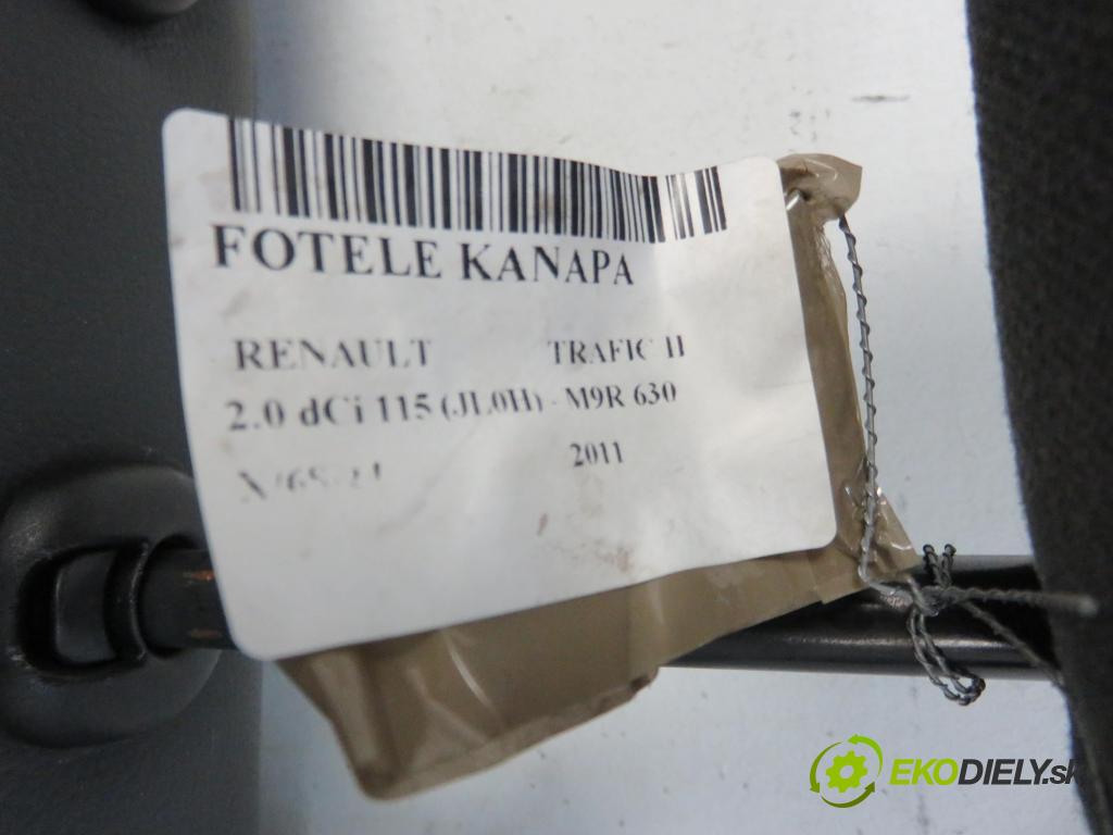 RENAULT TRAFIC II Autobus (JL) BUS 2011 84,00 2.0 dCi 115 (JL0H) - M9R 630 1995,00 Sedadlá, sedačky Sedadlo