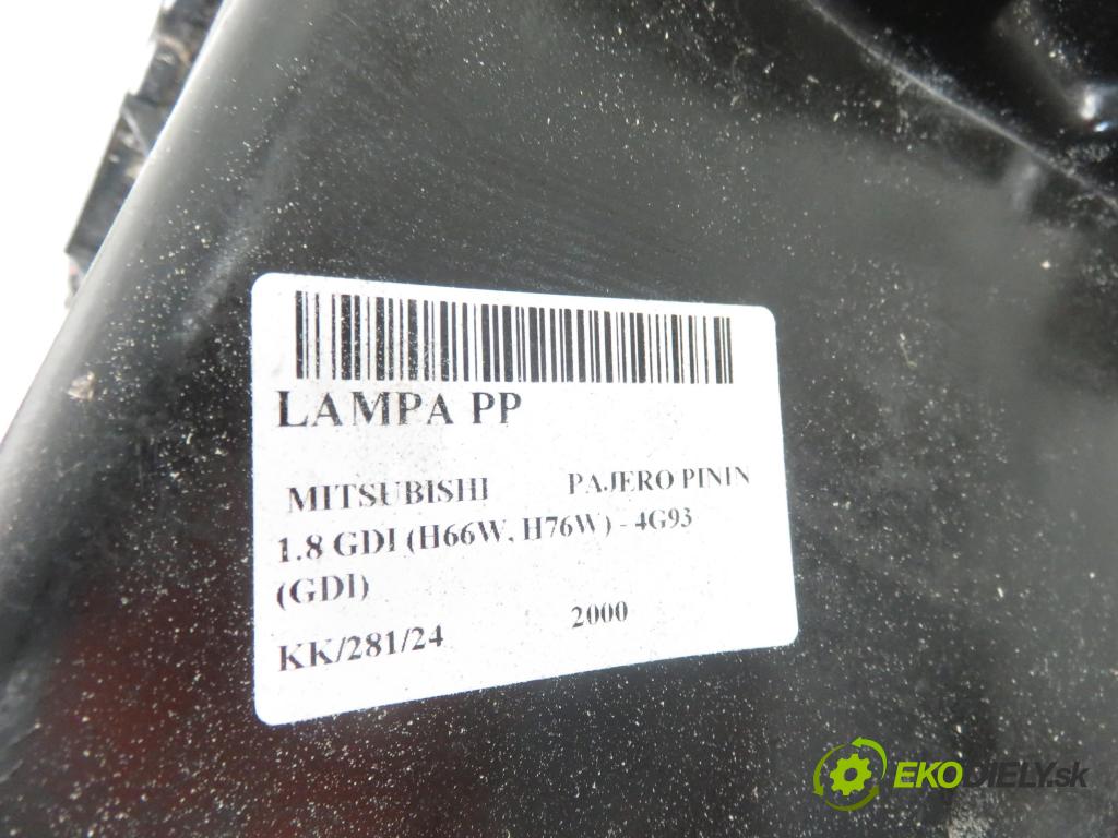 MITSUBISHI PAJERO PININ (H6_W, H7_W) TERENOWY 2000 88,00 1.8 GDI (H66W, H76W) - 4G93 (GDI) 1834,00 Svetlo PP