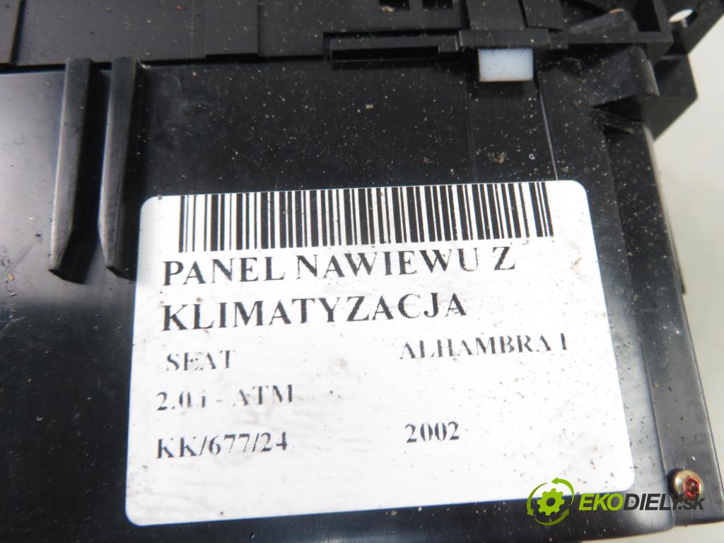 SEAT ALHAMBRA (7V8, 7V9) MINIVAN 2002 85,00 2.0 i - ATM 1984,00 Panel kúrenia KLIMATIZACE: 7M8907049B ; YM2119980AC