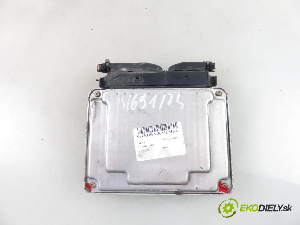 SEAT AROSA (6H) HB 2004 44,00 1.7 SDI - AKU 1716,00 Riadiaca jednotka Motor 038906012CM ; 0281010379