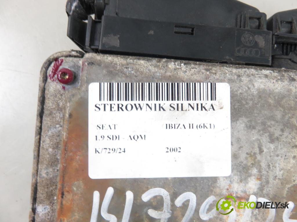 SEAT IBIZA II (6K1) HB 2002 50,00 1.9 SDI - AQM 1896,00 Riadiaca jednotka Motor 038906013AB ; 0281001911
