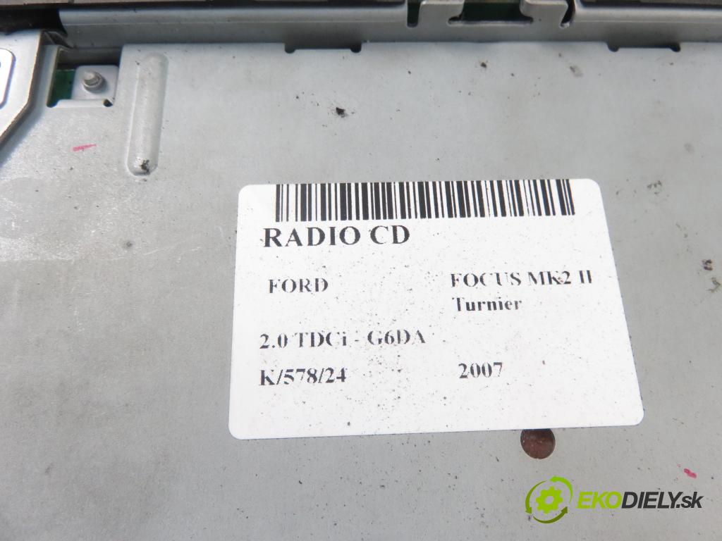 FORD FOCUS II Turnier (DA_, FFS, DS) KOMBI 2007 100,00 2.0 TDCi 136 - G6DA 1997,00 RADIO CD 4M5T18C815BK