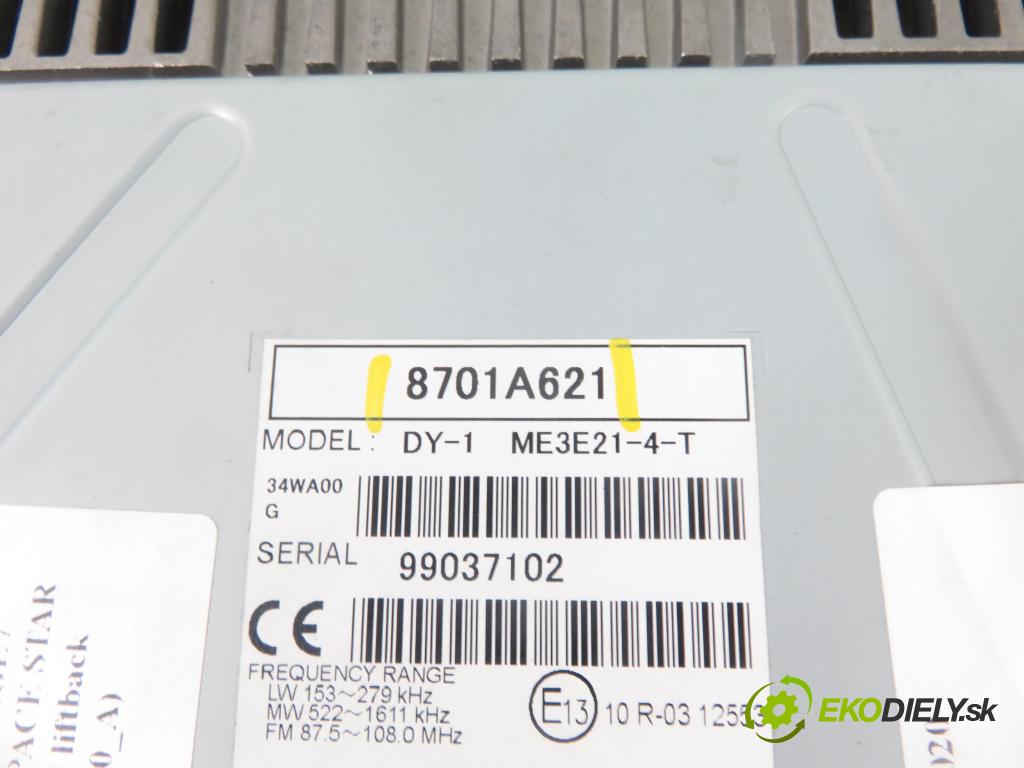 MITSUBISHI MIRAGE / SPACE STAR VI liftback (A0_A) HB 2020 52,00 1.0 12V R3 MIVEC 71 - 3A90 999,00 RADIO CD 8701A621