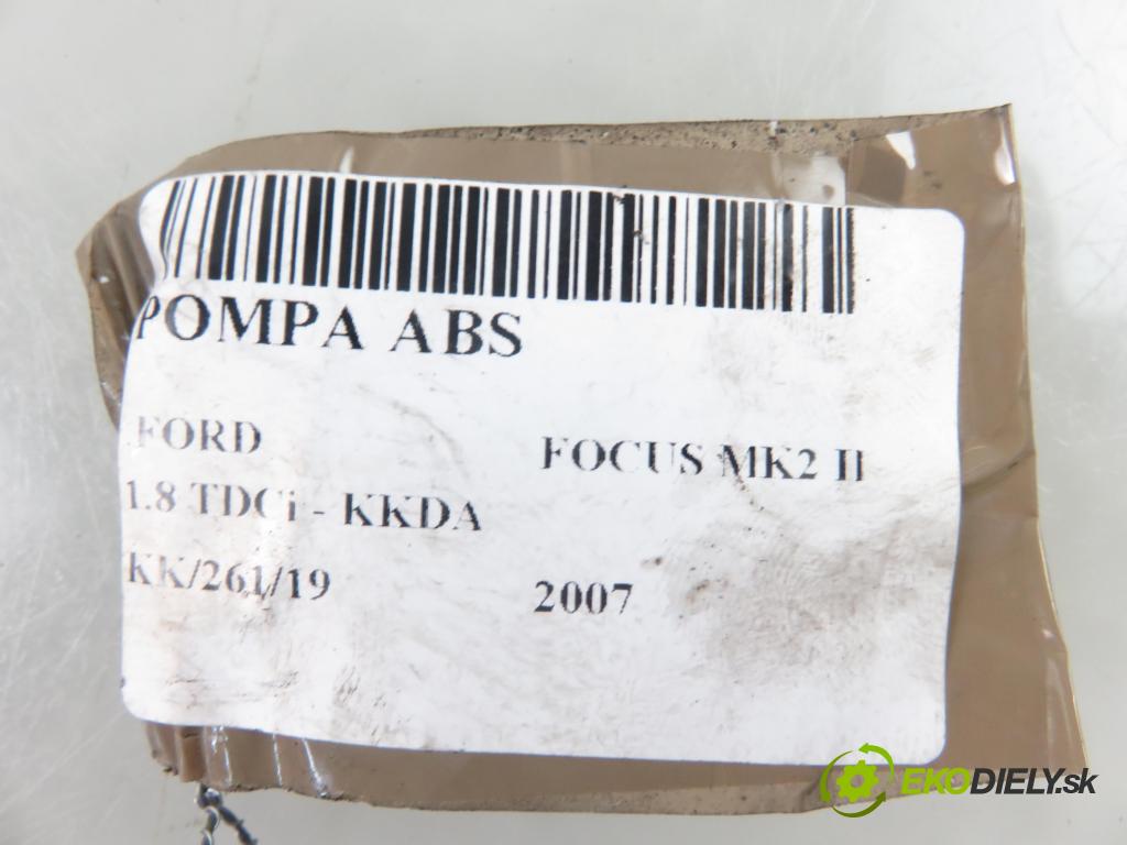 FORD FOCUS II (DA_, HCP) HB 2007 85,00 1.8 TDCi 115 - KKDA 1753,00 Pumpa ABS 3M512M110JA ; 10097001243 (Pumpy ABS)