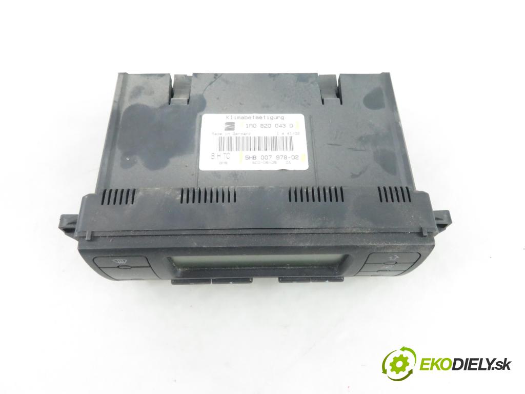 SEAT TOLEDO II (1M2) SEDAN 2002 81,00 1.9 TDI - ASV 1896,00 Panel kúrenia KLIMATRONIK 1M0820043D ; 5HB00797802