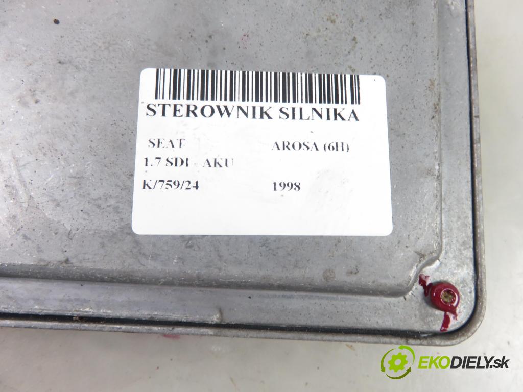 SEAT AROSA (6H) HB 1998 44,00 1.7 SDI - AKU 1716,00 Riadiaca jednotka Motor 038906013L ; 0281001748