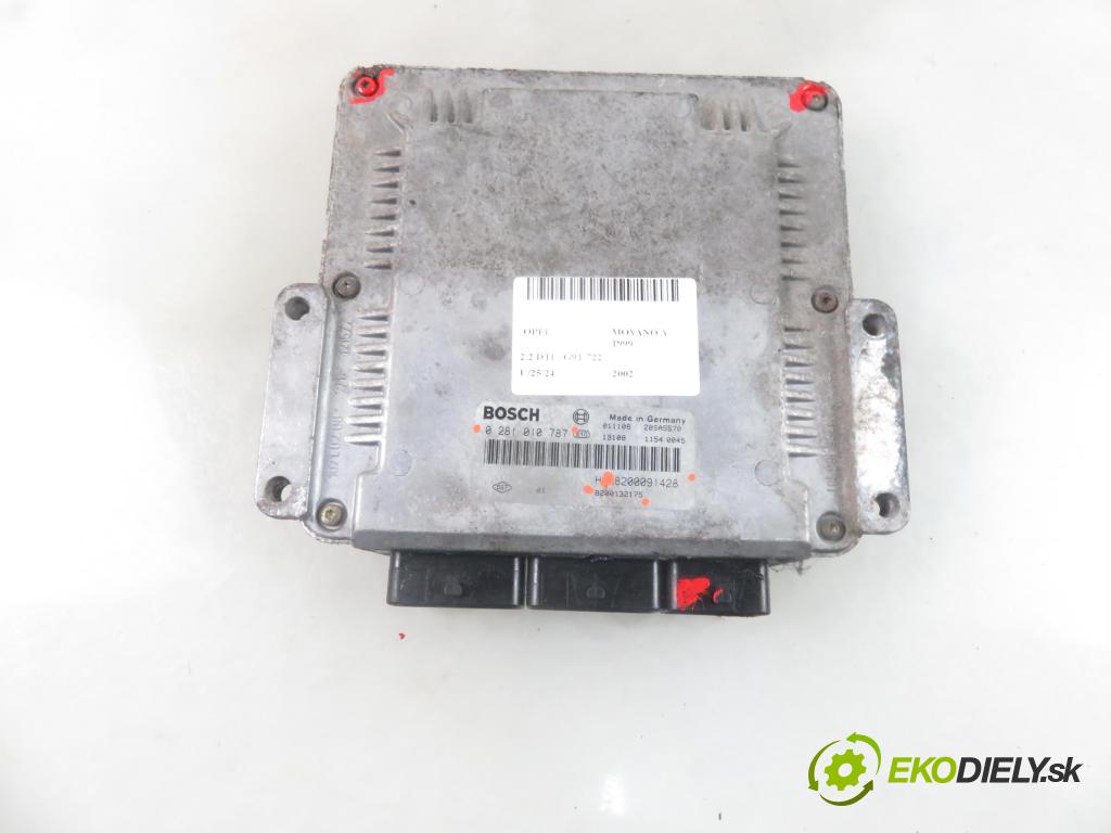 OPEL MOVANO Furgon (X70) FURGON 2002 66,00 2.2 DTI - G9T 722 2188,00 Riadiaca jednotka Motor 0281010787 ; 8200091428 ; 8200132175