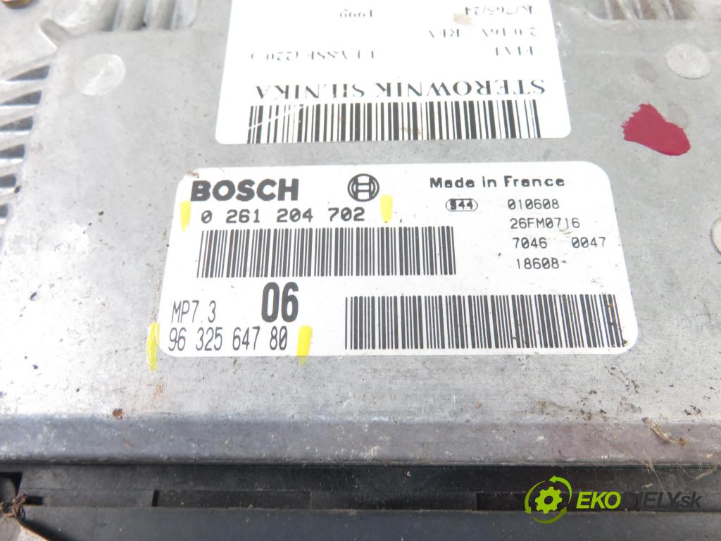 FIAT ULYSSE (220_) MINIVAN 1999 97,00 2.0 16V 132 - RFV 1998,00 řídící jednotka motora 9632564780 ; 0261204702