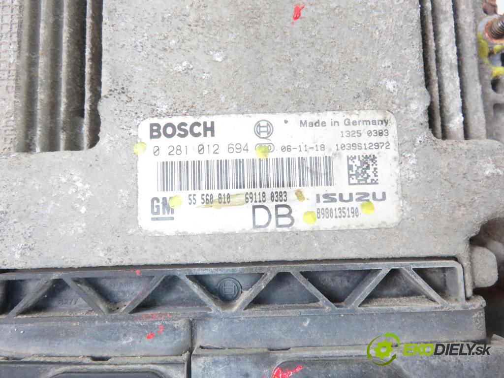 OPEL ASTRA H GTC (L08) HB 2007 74,00 1.7 CDTi - Z 17 DTH 1686,00 Riadiaca jednotka Motor 0281012694 ; 55560810 ; 8980135190