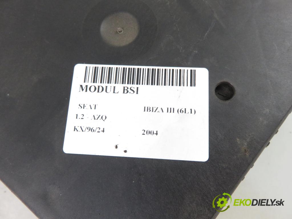 SEAT IBIZA III (6L1) HB 2004 47,00 1.2 12V - AZQ 1198,00 MODUL BSI 6Q1937049D ; 5WK48212D