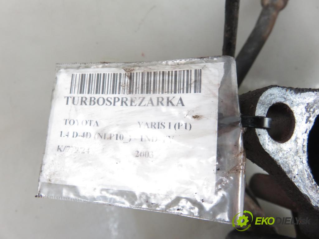 TOYOTA YARIS (_P1_) HB 2003 55,00 1.4 D-4D (NLP10_) - 1ND-TV 1364,00 Turbodúchadlo 1720133010 (Turbodúchadlá (kompletné))