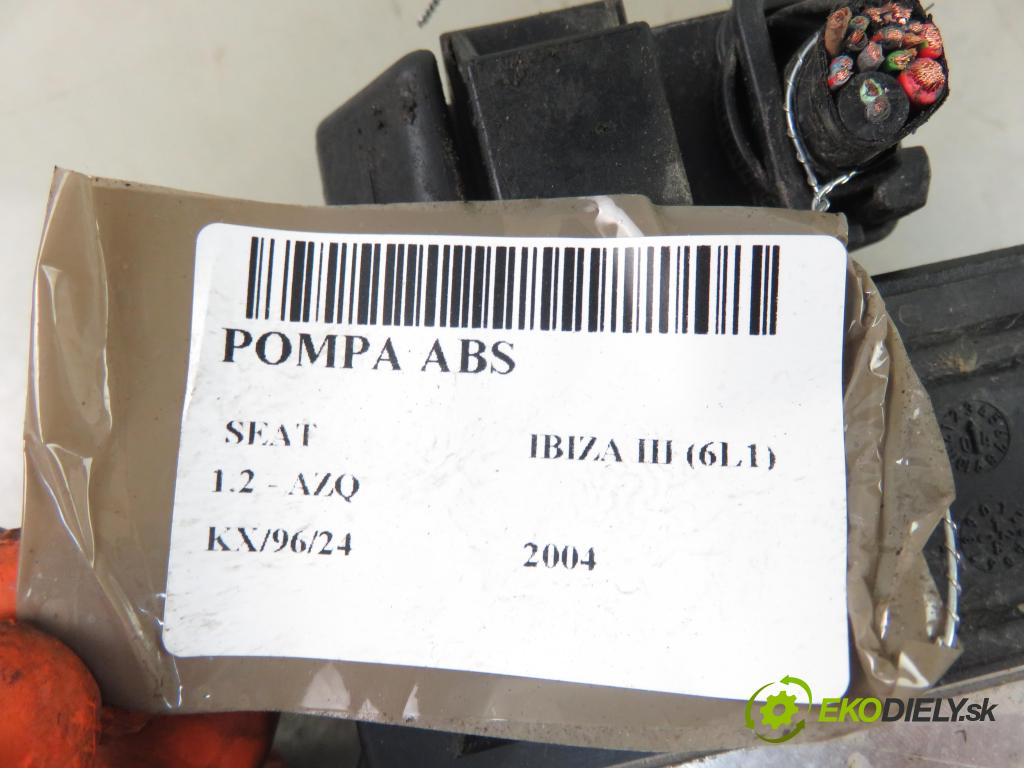 SEAT IBIZA III (6L1) HB 2004 47,00 1.2 12V - AZQ 1198,00 Pumpa ABS 0265800003 ; 0265222006 (Pumpy ABS)