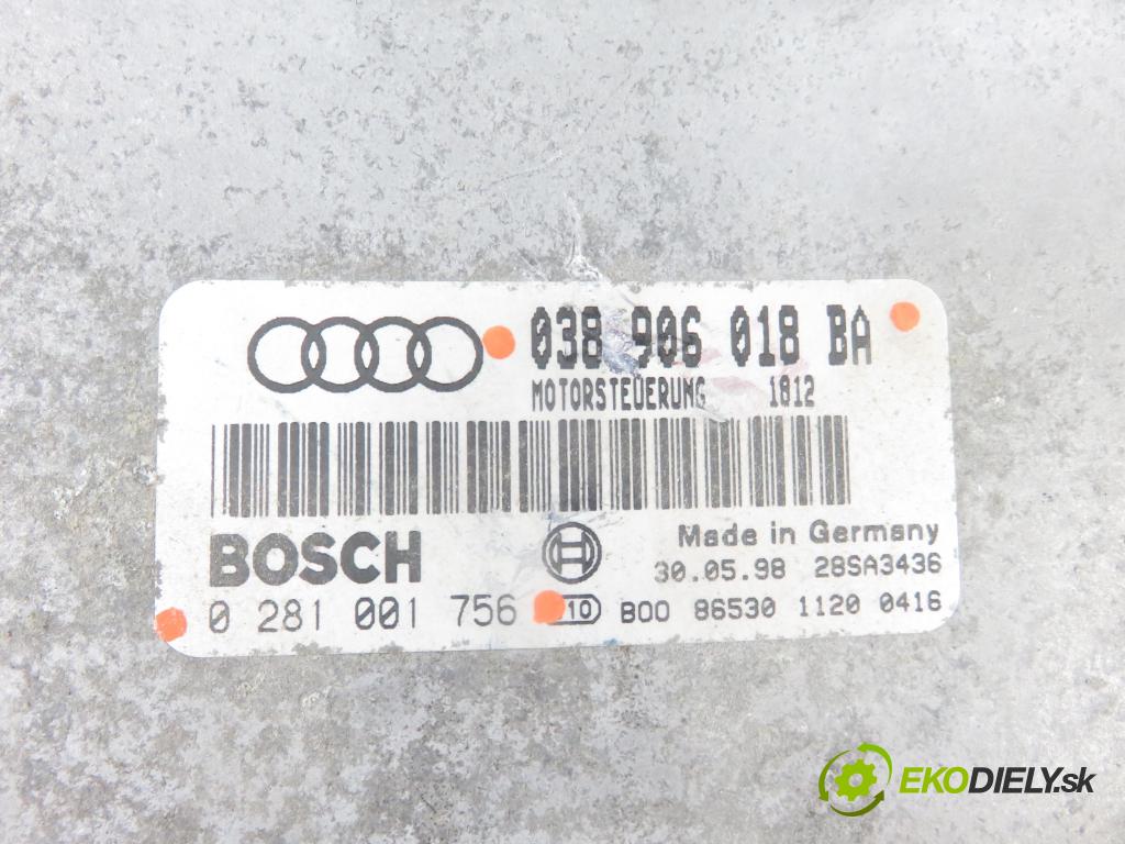 AUDI A3 (8L1) HB 1998 81,00 1.9 TDI 110 - AHF 1896,00 Riadiaca jednotka Motor 038906018BA ; 0281001756