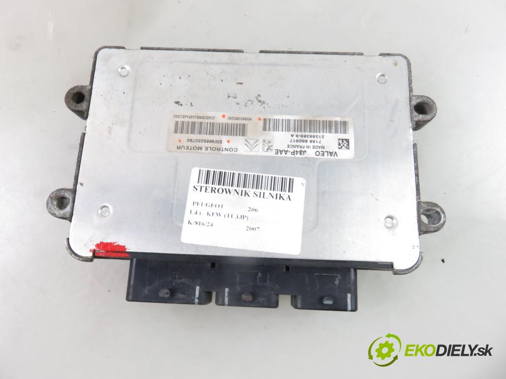PEUGEOT 206 liftback (2A/C) HB 2007 55,00 1.4 75 - KFW 1360,00 Riadiaca jednotka Motor SW9665050780 ; HW9655883280