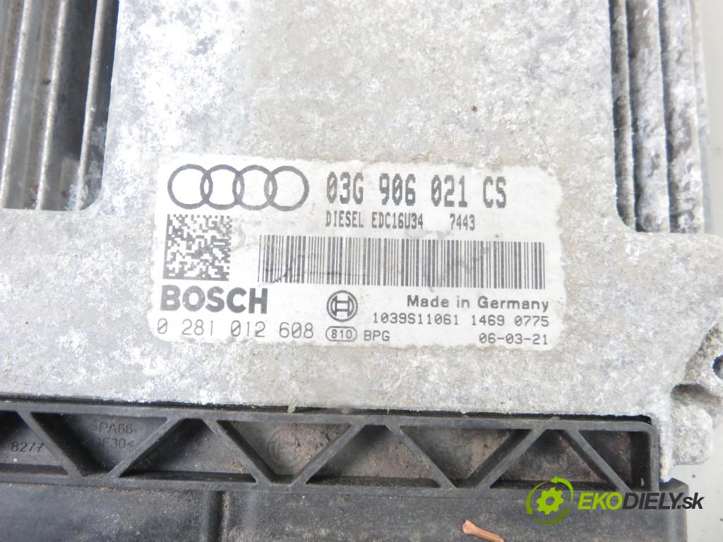 AUDI A3 (8P1) HB 2004 77,00 1.9 TDI - BLS 1896,00 Riadiaca jednotka Motor 03G906021CS ; 0281012608