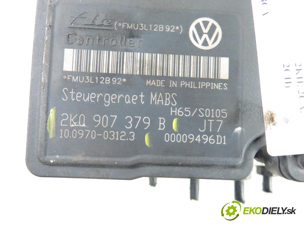 VW CADDY III Furgon (2KA, 2KH, 2CA, 2CH) FURGON 2006 55,00 1.4 - BCA 1390,00 Pumpa ABS 2K0907379B ; 2K0614117B ; 10097003123 (Pumpy ABS)