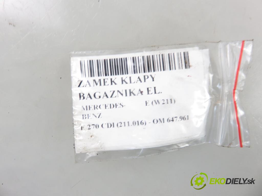 MERCEDES-BENZ KLASA E (W211) SEDAN 2002 130,00 E 270 CDI 177 - OM 647.961 2685,00 zámok dverí kufor EL. A2037500184