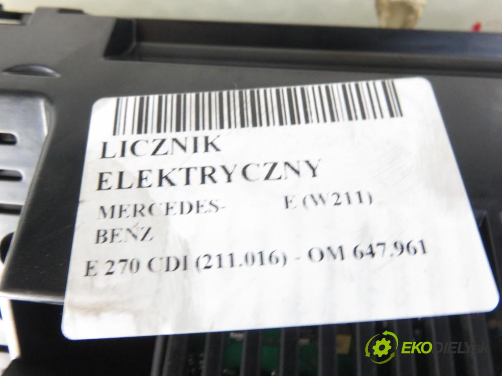 MERCEDES-BENZ KLASA E (W211) SEDAN 2002 130,00 E 270 CDI 177 - OM 647.961 2685,00 Prístrojovka elektrický A2115402311