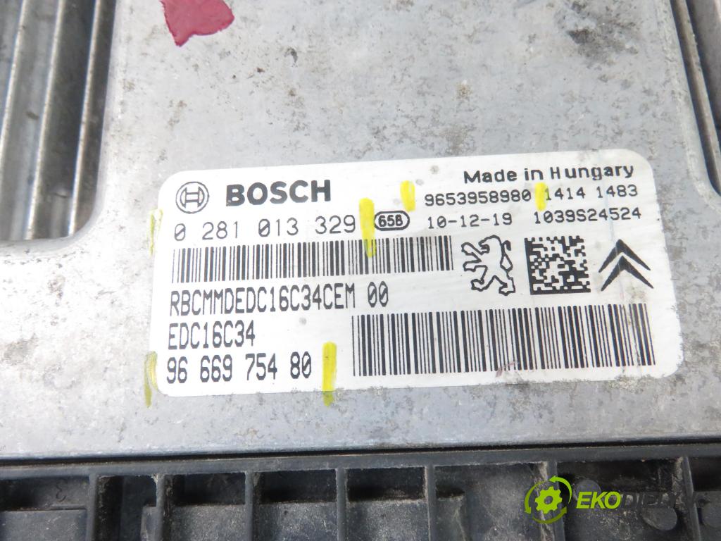 PEUGEOT PARTNER Skrzynia KOMBIVAN 2011 66,00 1.6 HDi 16V - 9HS (DV6TED4BU) 1560,00 Riadiaca jednotka Motor 9666975480 ; 0281013329 ; 9653958980