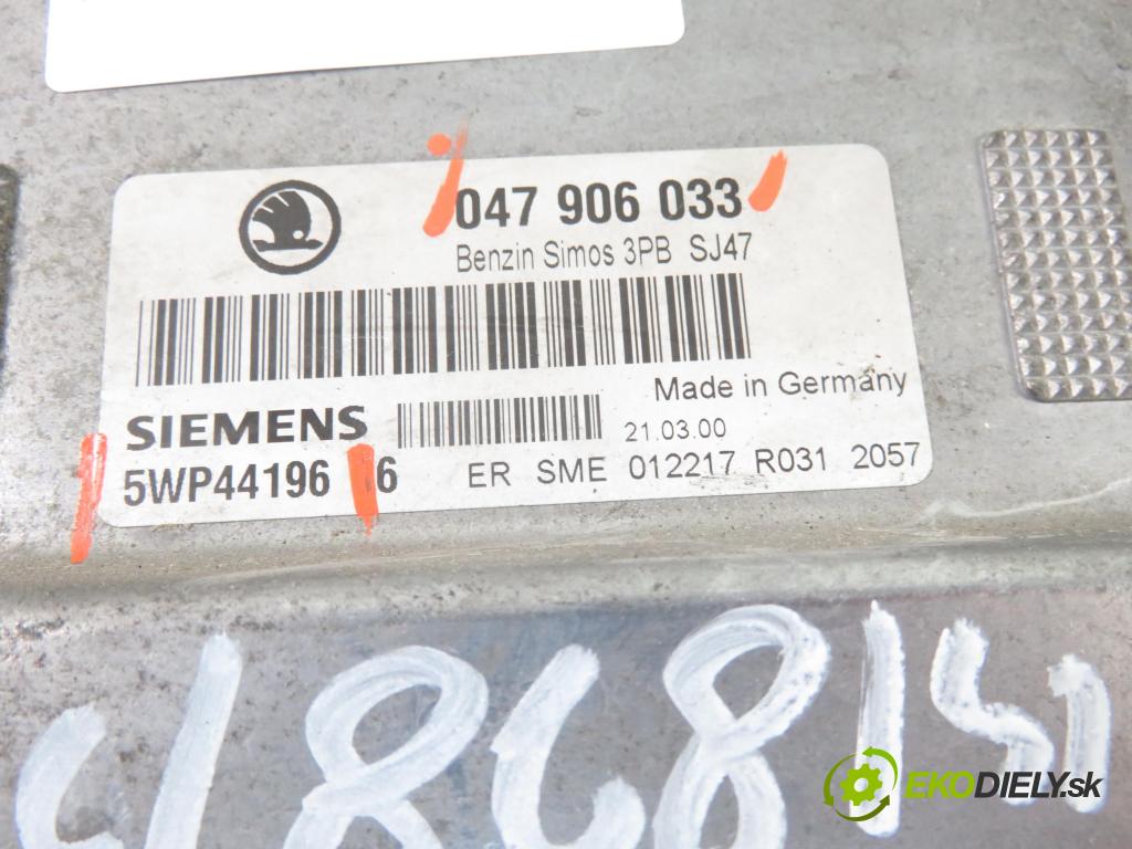 SKODA FABIA I (6Y2) HB 2000 50,00 1.4 - AME 1397,00 Riadiaca jednotka Motor 047906033 ; 5WP44196