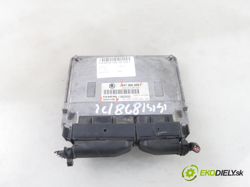 SKODA FABIA I (6Y2) HB 2000 50,00 1.4 - AME 1397,00 Riadiaca jednotka Motor 047906033 ; 5WP44196