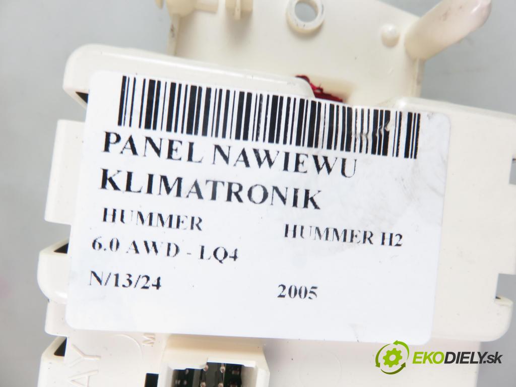 HUMMER HUMMER H2 SUV 2005 249,00 6.0 AWD - LQ4 5967,00 Panel kúrenia KLIMATRONIK 21998695
