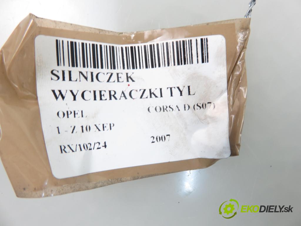 OPEL CORSA D (S07) HB 2007 44,00 1.0 12V 60 - Z 10 XEP 998,00 Motorček stierače zadné 53027312 ; 13163029