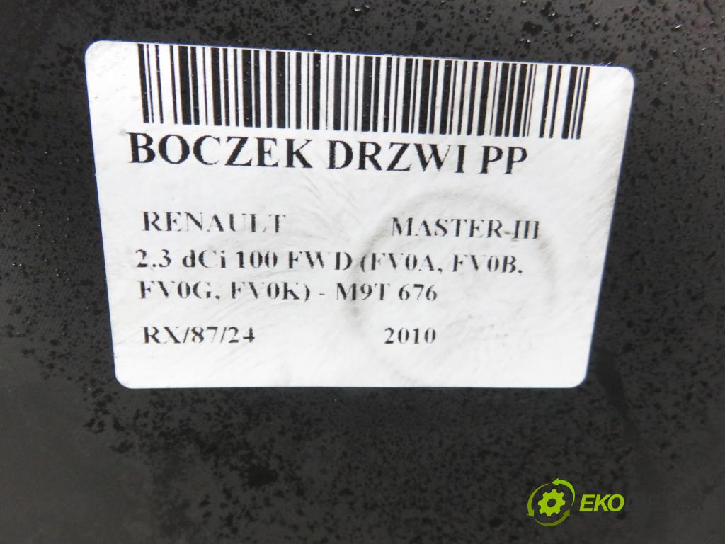 RENAULT MASTER III Skrzynia (FV) FURGON 2010 74,00 2.3 dCi 100 FWD - M9T 676 2298,00 ča dveře PP