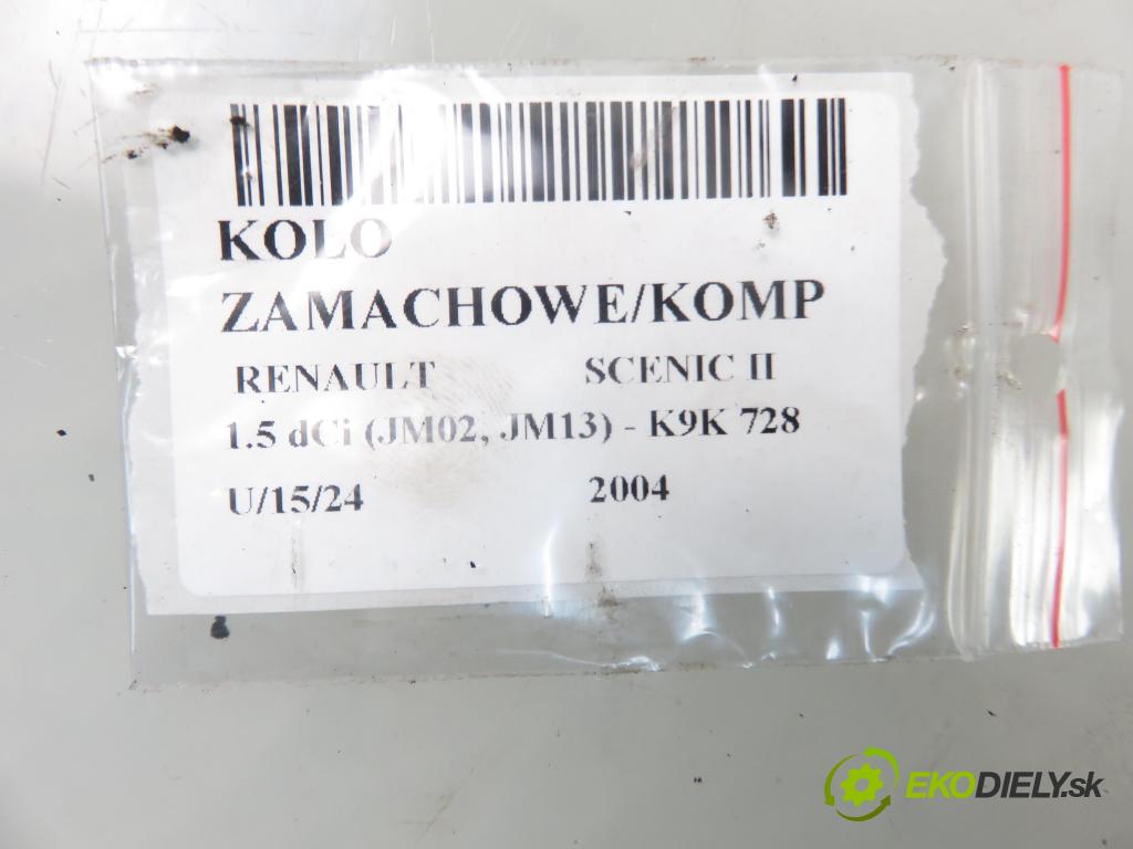 RENAULT SCENIC II (JM0/1_) MINIVAN 2004 74,00 1.5 dCi 101 - K9K 728 1461,00 Koleso zotrvačník 122031210 ; 322034210