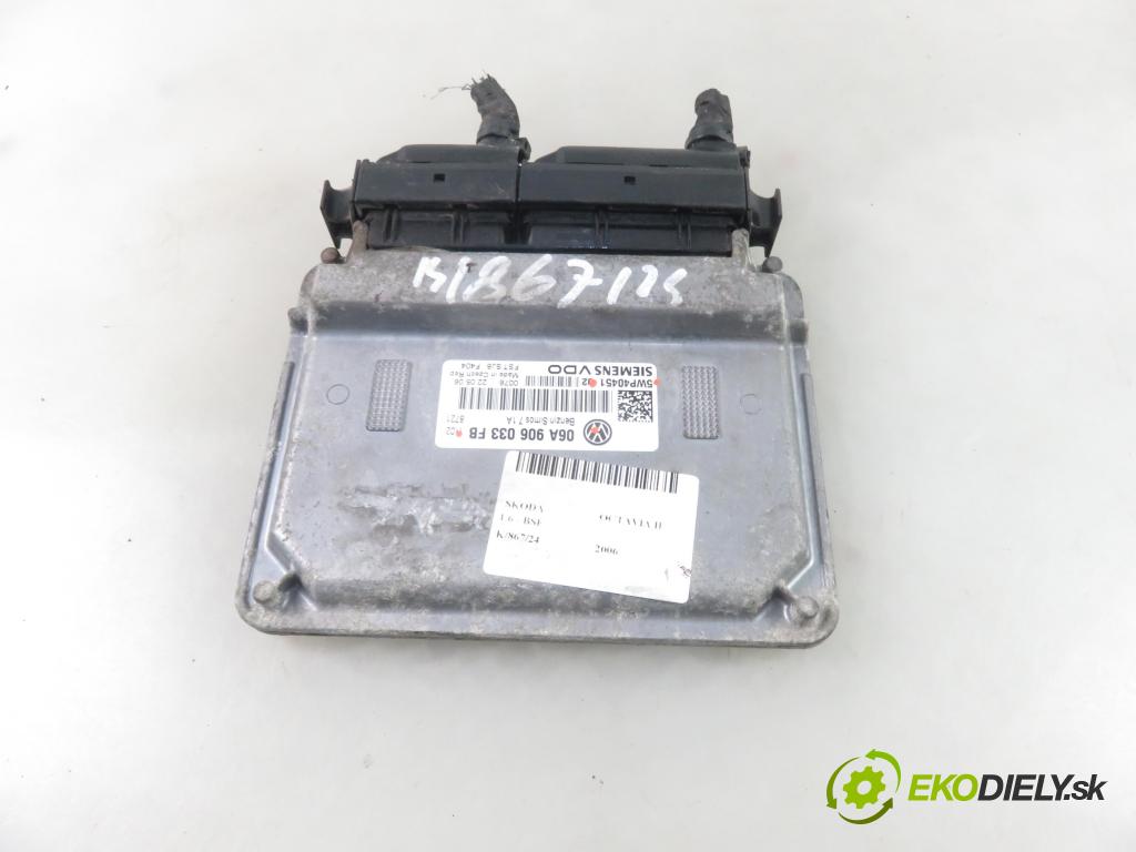 SKODA OCTAVIA II (1Z3) LIFTBACK 2006 75,00 1.6 - BSE 1595,00 Riadiaca jednotka Motor 06A906033FB ; 5WP40451