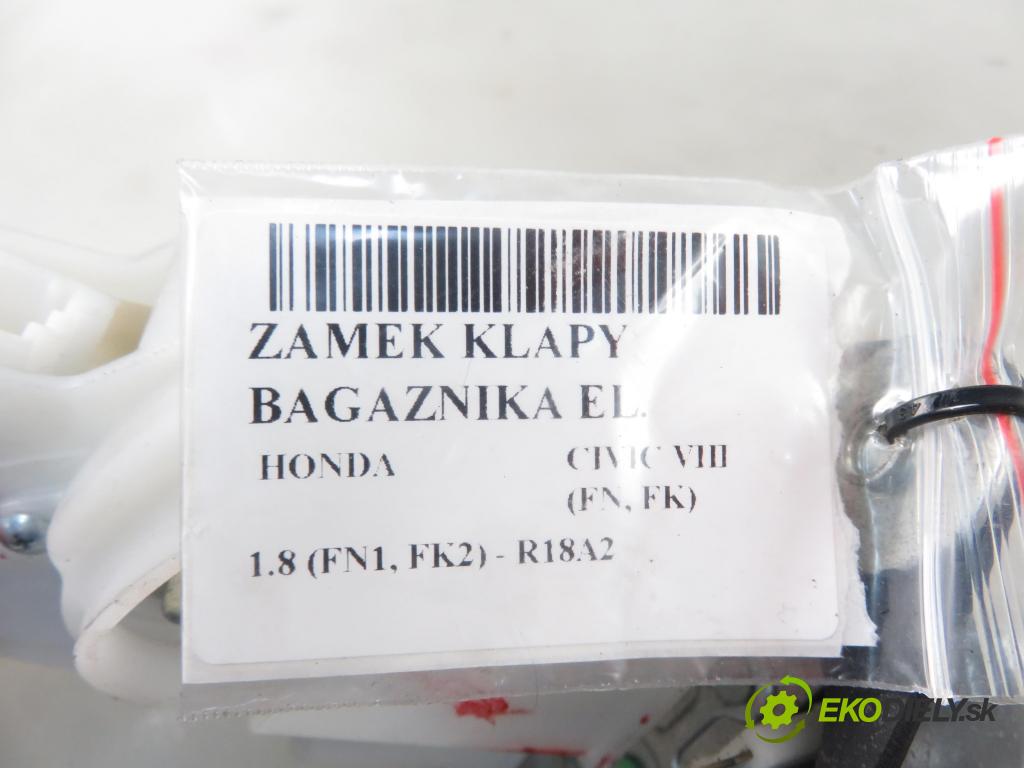 HONDA CIVIC VIII Hatchback (FN, FK) HB 2008 103,00 1.8 (FN1, FK2) - R18A2 1799,00 zámok dveří kufr EL. EUK9361120A