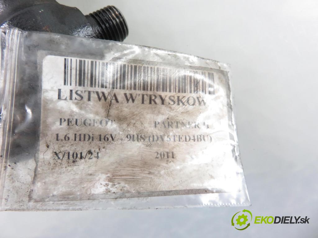 PEUGEOT PARTNER Skrzynia KOMBIVAN 2011 66,00 1.6 HDi 16V - 9HS (DV6TED4BU) 1560,00 Lišta vstrekovacia 9654592680  ; 9655465480 (Vstrekovacie lišty)