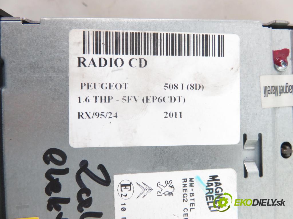 PEUGEOT 508 I (8D_) SEDAN 2011 115,00 1.6 THP 1598,00 RADIO CD 9678276480