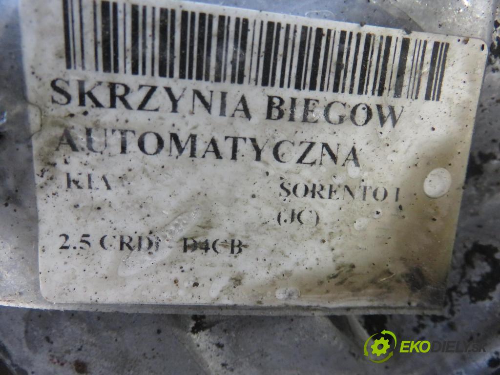 KIA SORENTO I (JC) SUV 2003 103,00 2.5 CRDi 140 - D4CB 2497,00 Prevodovka automatická 3040LE ; 450004A620 ; 473003C210