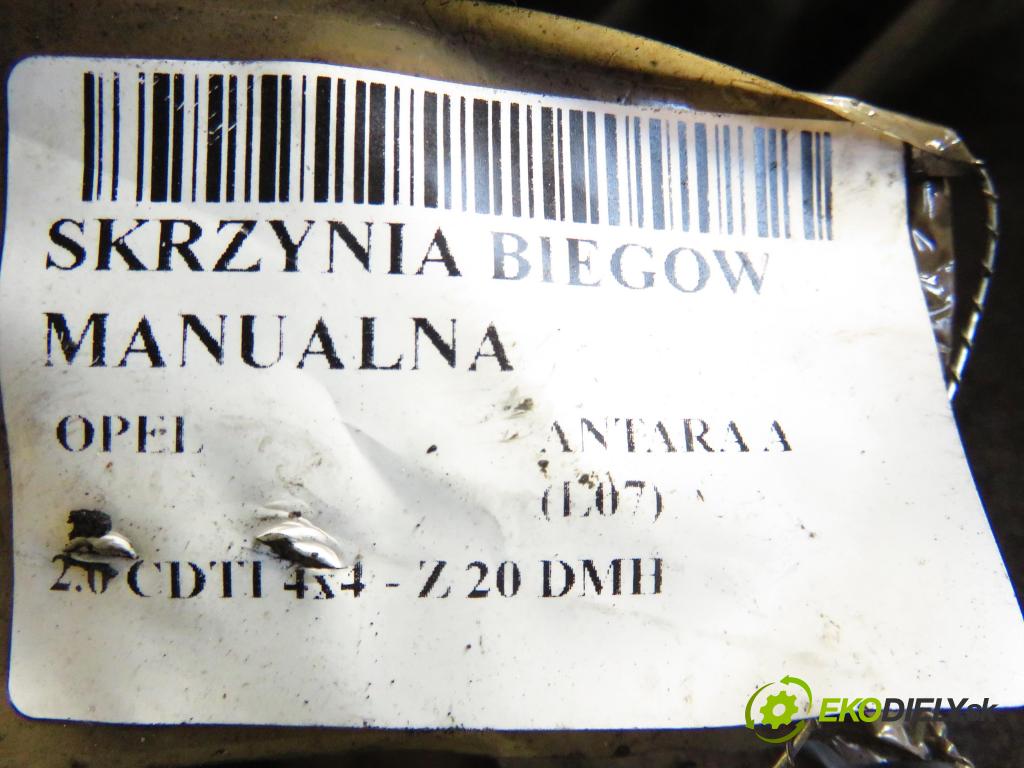 OPEL ANTARA A (L07) SUV 2007 110,00 2.0 CDTI 4x4 - Z 20 DMH 1991,00 Prevodovka MANUALNA BW4063