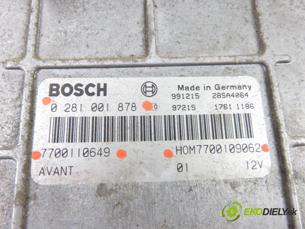RENAULT CLIO II (BB_, CB_) HB 2000 59,00 1.9 dTi (B/CB0U) - F9Q 780 1870,00 Riadiaca jednotka Motor 0281001878 ; 7700110649 ; HOM7700109062