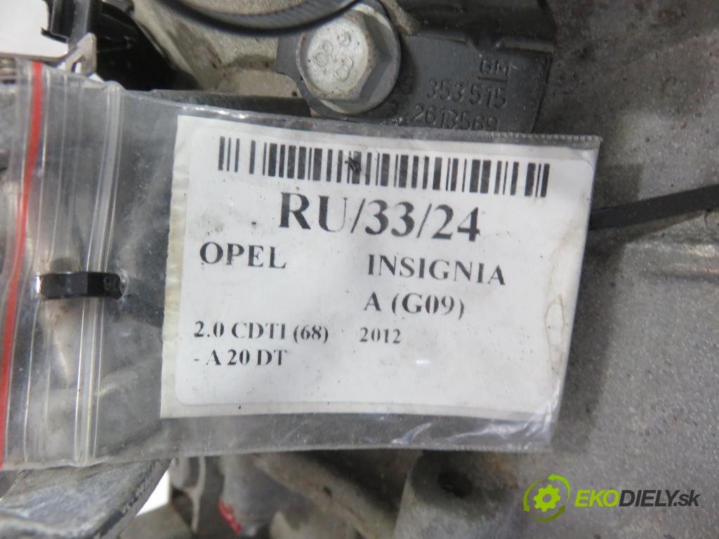 OPEL INSIGNIA A (G09) LIFTBACK 2012 96,00 2.0 CDTI (68) - A 20 DT 1956,00 Prevodovka MANUALNA M320F
