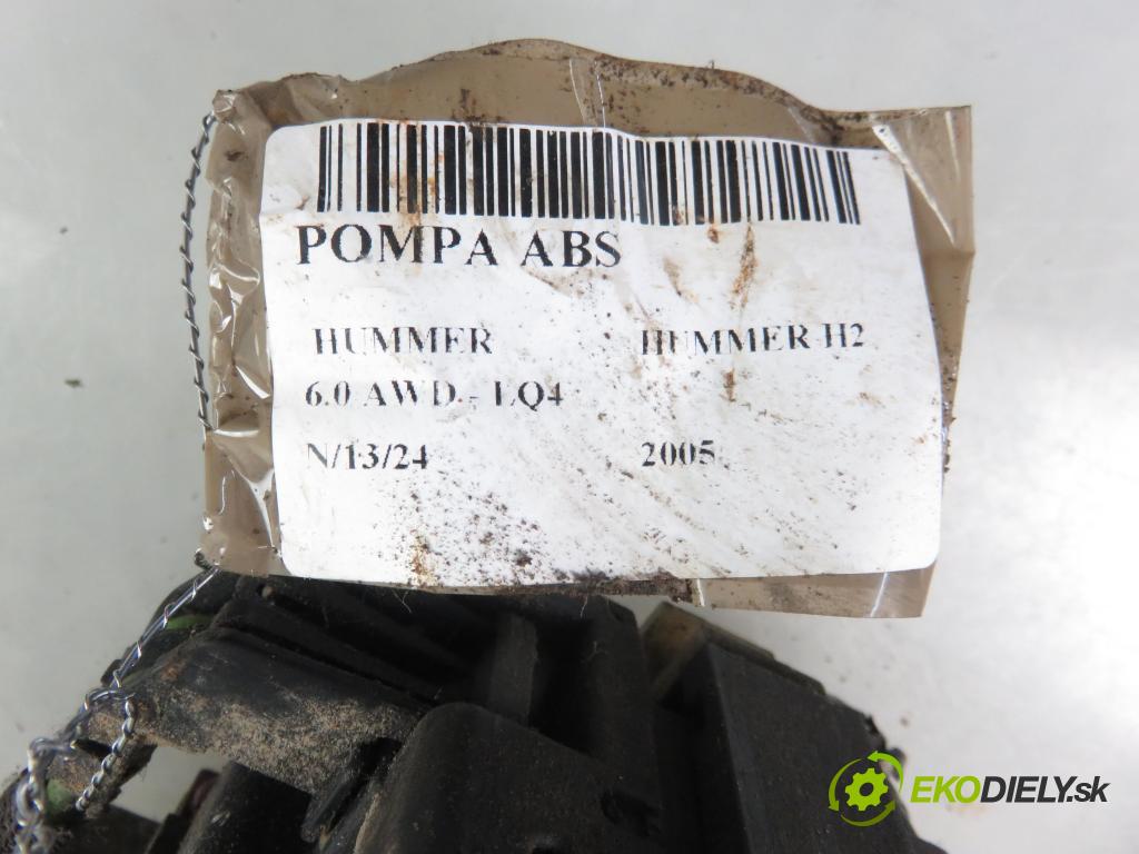 HUMMER HUMMER H2 SUV 2005 249,00 6.0 AWD - LQ4 5967,00 Pumpa ABS 15184640 ; 0265219502 (Pumpy ABS)