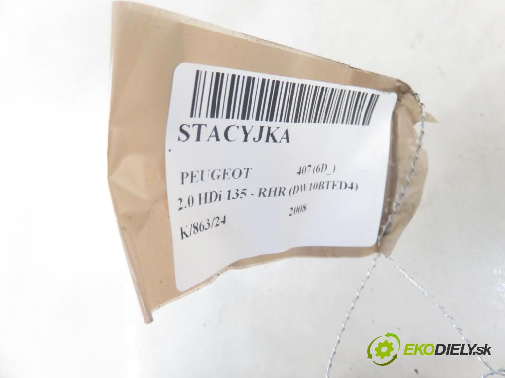 PEUGEOT 407 (6D_) SEDAN 2008 100,00 2.0 HDi 135 - RHR 1997,00 spinačka 9663123280 ; N0502455 (Spínacie skrinky a kľúče)