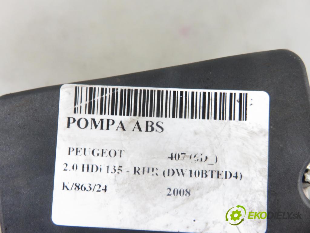 PEUGEOT 407 (6D_) SEDAN 2008 100,00 2.0 HDi 135 - RHR 1997,00 Pumpa ABS 0265950659 ; 9663894080 (Pumpy ABS)